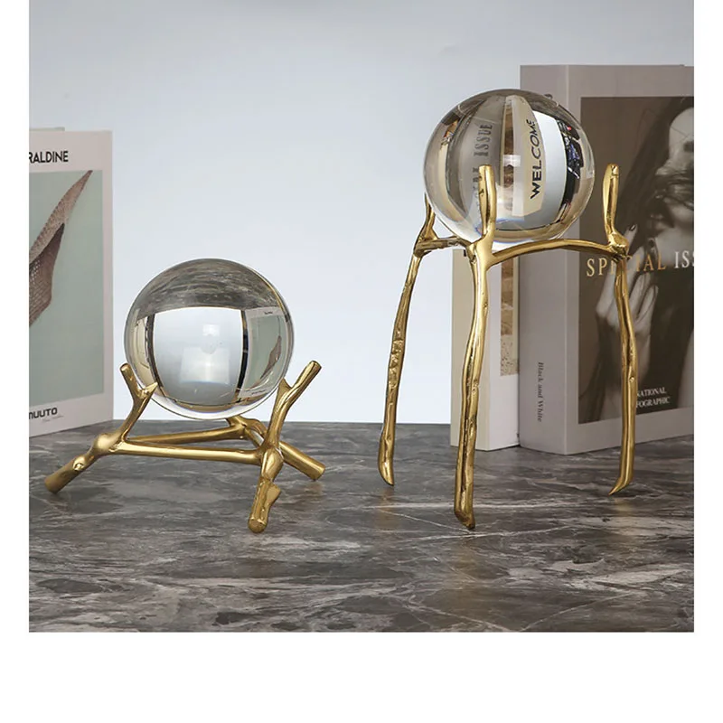 Pure Copper Decoration Crystal Ball European Style Living Room Desktop Metal Magic Globe Creative Furniture And Household Items
Pure Copper Decoration Crystal Ball European Style Living Room Desktop Metal Magic Globe Creative Furniture And Household Items