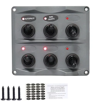 6 Channel Toggle Switch On/Off Panel LED Indicator Light Boat Car Bus Fog Light Autopilot Nav Lamp Control Button
6 Channel Toggle Switch On/Off Panel LED Indicator Light Boat Car Bus Fog Light Autopilot Nav Lamp Control Button