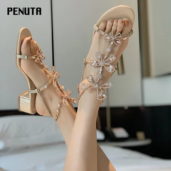 2020 PENUTA Bling Bling crystal Wedding Shoes Bride Luxury Rhinestone Bow Sandals Women Mid Heel Shoes Sweet Ladies Sandal X0050 
2020 PENUTA Bling Bling crystal Wedding Shoes Bride Luxury Rhinestone Bow Sandals Women Mid Heel Shoes Sweet Ladies Sandal X0050