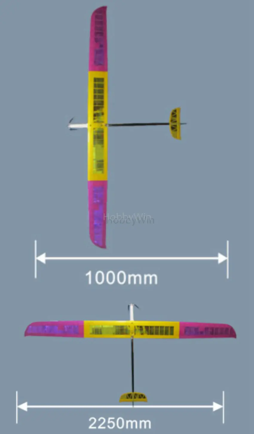 Ультрамодный Электрический планер 2250 мм Стекловолоконный Fuselage RC парусник
