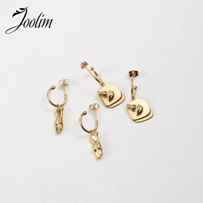 Joolim Jewelry High End PVD Drop Shipping Supplier Waterproof Body Side Face Dangle Hoop Earring for Women
Joolim Jewelry High End PVD Drop Shipping Supplier Waterproof Body Side Face Dangle Hoop Earring for Women