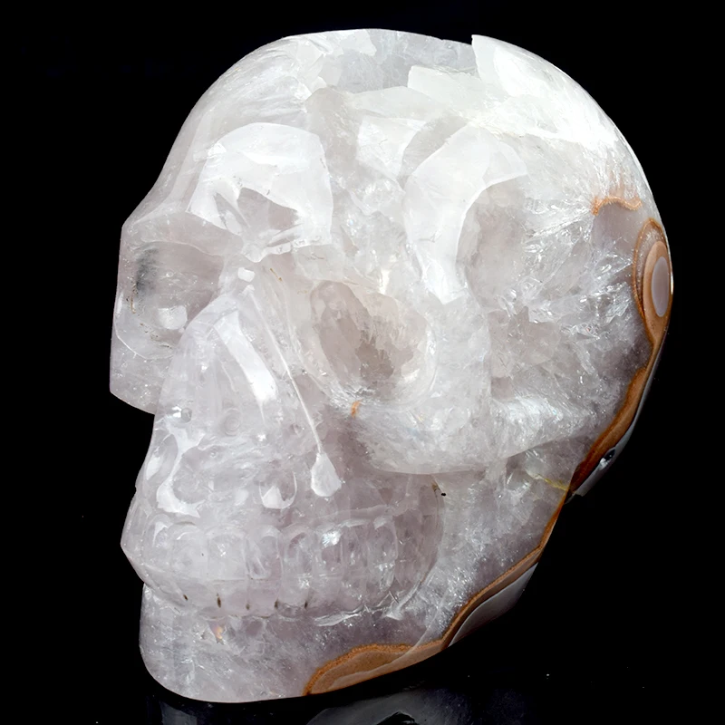 Natural Agate Geode Hand Carved Quartz Crystal Skull Statue Reiki Healing Stone Skull Sculpture Home Decor Art Collection
Natural Agate Geode Hand Carved Quartz Crystal Skull Statue Reiki Healing Stone Skull Sculpture Home Decor Art Collection