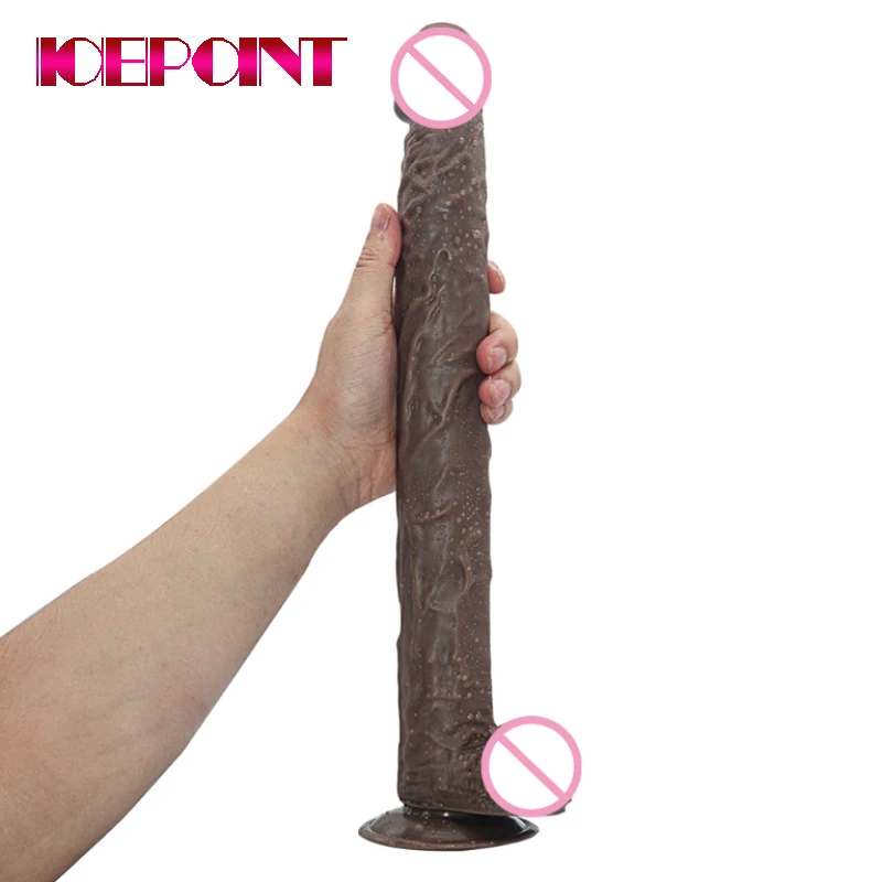 40*4CM Super Huge Black Dildos Strapon Long Giant Realistic Dildo Anal Butt with Suction Cup Big Soft Penis Sex Toy For Women