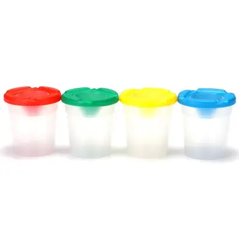 4 Colors Spill-Proof Paint Canists with Caps and 4 Parts Colors Assorted Children's Paint Brushes set l29k
4 Colors Spill-Proof Paint Canists with Caps and 4 Parts Colors Assorted Children's Paint Brushes set l29k