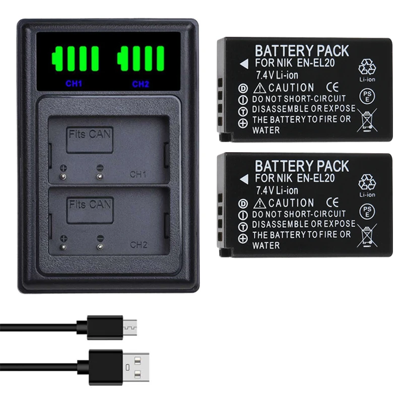 Зарядное устройство с двумя USB портами и ЖК дисплеем 5 шт.|Цифровые аккумуляторы| |