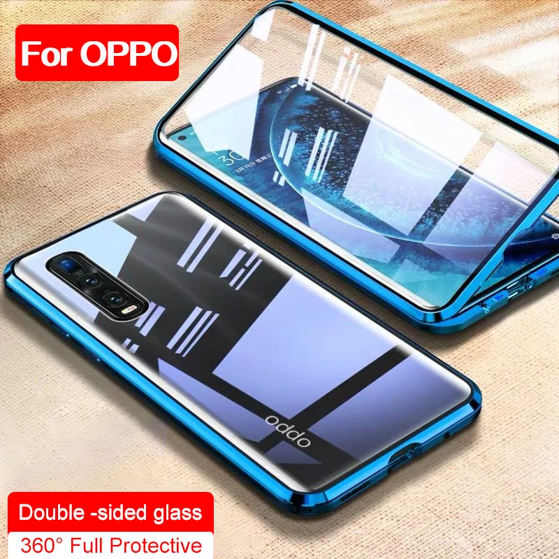 Двухсторонний чехол из закаленного стекла на магните для OPPO Realme 6i 5i 6 5 Pro C3 C11 C15 XT K5