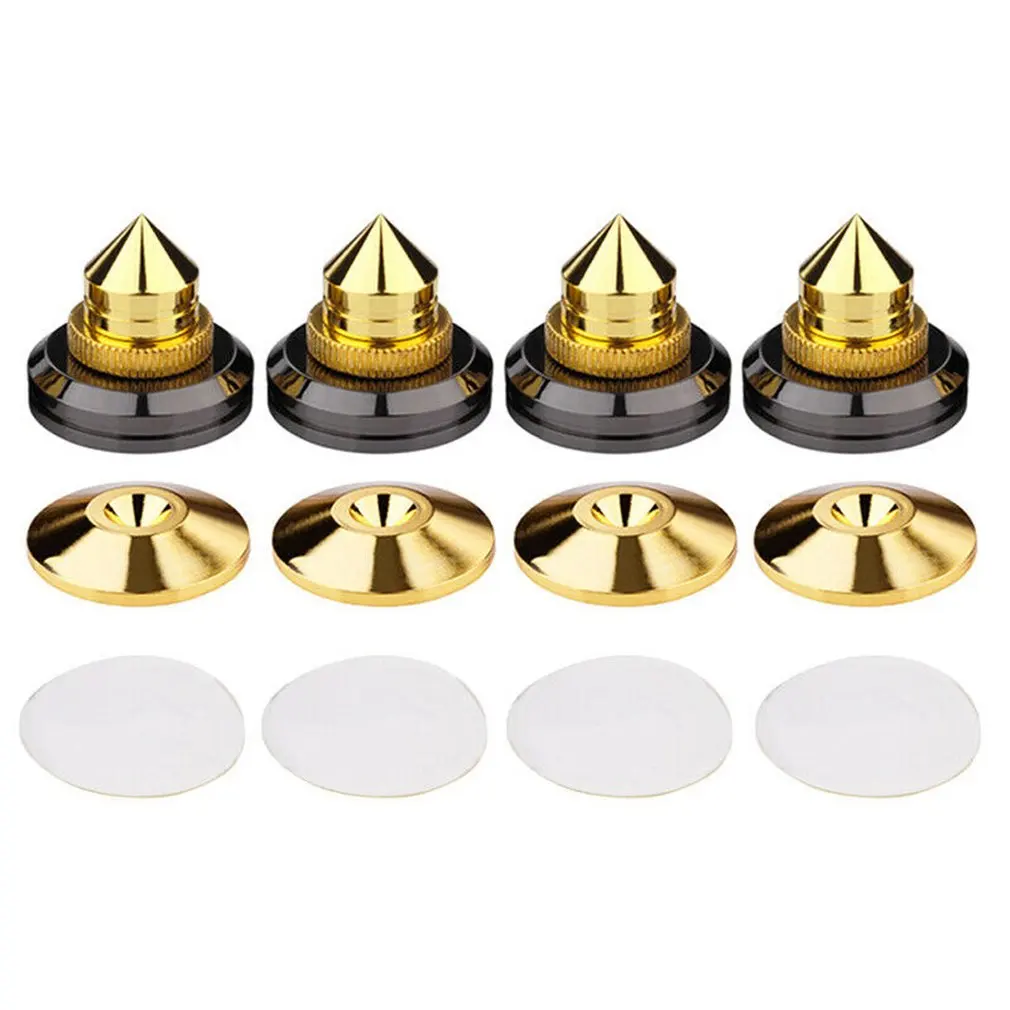 4pcs Set Golden Speaker Spikes Speaker Stands Subwoofer CD Amplifier Turntable Isolation Stand Feet Cone Base Pads
4pcs Set Golden Speaker Spikes Speaker Stands Subwoofer CD Amplifier Turntable Isolation Stand Feet Cone Base Pads