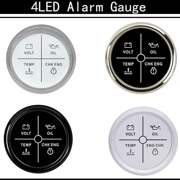 Car 4LED Alarm Gauge Boat Truck Auto Volt Water Temp Oil Pressure Alarm Indicator Meter Gauges 12V/ 24V With Red Backlight 52MM
Car 4LED Alarm Gauge Boat Truck Auto Volt Water Temp Oil Pressure Alarm Indicator Meter Gauges 12V/ 24V With Red Backlight 52MM