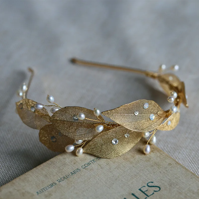 Baroque Freshwater Pearl Crystal Bridal Headband Tiara Gold Leaf Wedding Hair Accessories Brides Hairbands Crown Party Headpiece
Baroque Freshwater Pearl Crystal Bridal Headband Tiara Gold Leaf Wedding Hair Accessories Brides Hairbands Crown Party Headpiece