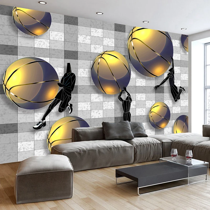 Drop Shipping Custom Wall Mural Papel De Parede 3D Golden Basketball Abstract Creative Space Background Wall Decoration Painting
Drop Shipping Custom Wall Mural Papel De Parede 3D Golden Basketball Abstract Creative Space Background Wall Decoration Painting
