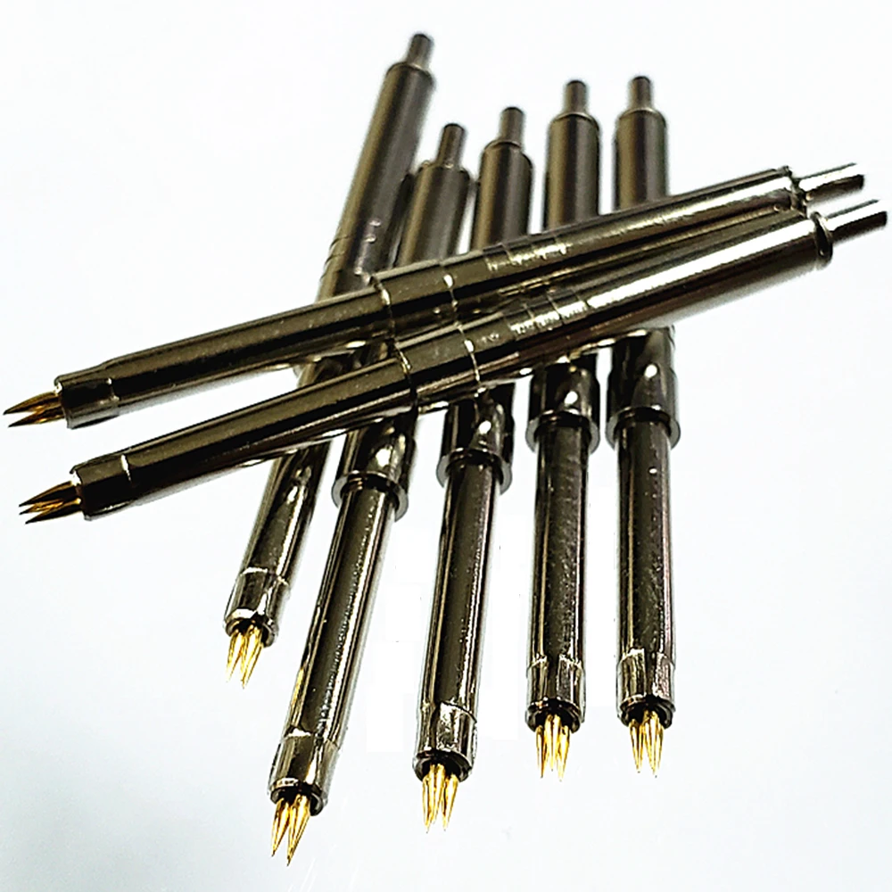 

PH-5J Spring Probe Three-jaw Test Needle Three-pointed M3 Head 42MM Long Spiral Test Probe Three-needle Tip 50pcs