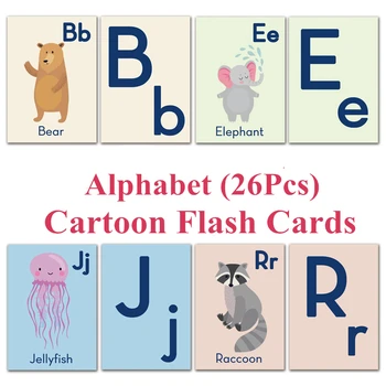 26Pcs/set English Alphabet Cartoon Flash Card Early Education Enlightenment Kindergarten Puzzle Card Educational Toys
26Pcs/set English Alphabet Cartoon Flash Card Early Education Enlightenment Kindergarten Puzzle Card Educational Toys