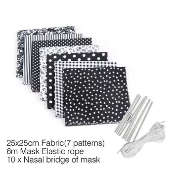 7Pcs DIY Protection Face Mask Cloth with 6m Elastic Rope 10 Nose Bridge Clip Mask DIY Accessory Safety Windproof Anti Virus Mask
7Pcs DIY Protection Face Mask Cloth with 6m Elastic Rope 10 Nose Bridge Clip Mask DIY Accessory Safety Windproof Anti Virus Mask