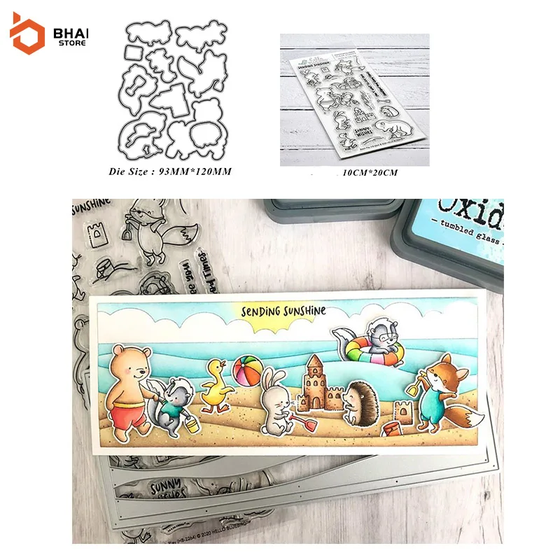 Playful Animals On The Beach Clear Stamps And Dies for DIY Scrapbooking Paper Cards Crafts 2021 New
Playful Animals On The Beach Clear Stamps And Dies for DIY Scrapbooking Paper Cards Crafts 2021 New