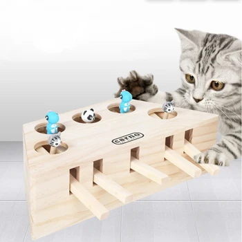 Cat Toy Pet Cartoon Toy Educational Solid Wood Toys Cartoon Hit The Gopher Plaything Pet Supplies
Cat Toy Pet Cartoon Toy Educational Solid Wood Toys Cartoon Hit The Gopher Plaything Pet Supplies