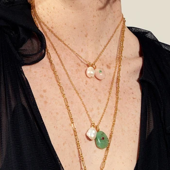 Women Long Style Bohemian Pearl Pendant Necklace Stainless Steel Chain High Quality Non-fading Choker Statement Simple Jewelry
Women Long Style Bohemian Pearl Pendant Necklace Stainless Steel Chain High Quality Non-fading Choker Statement Simple Jewelry