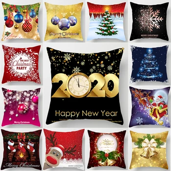 Christmas cover pillow and happy new year two sides pattern pillow cases cover square pillow covers size 45*45cm 
Christmas cover pillow and happy new year two sides pattern pillow cases cover square pillow covers size 45*45cm