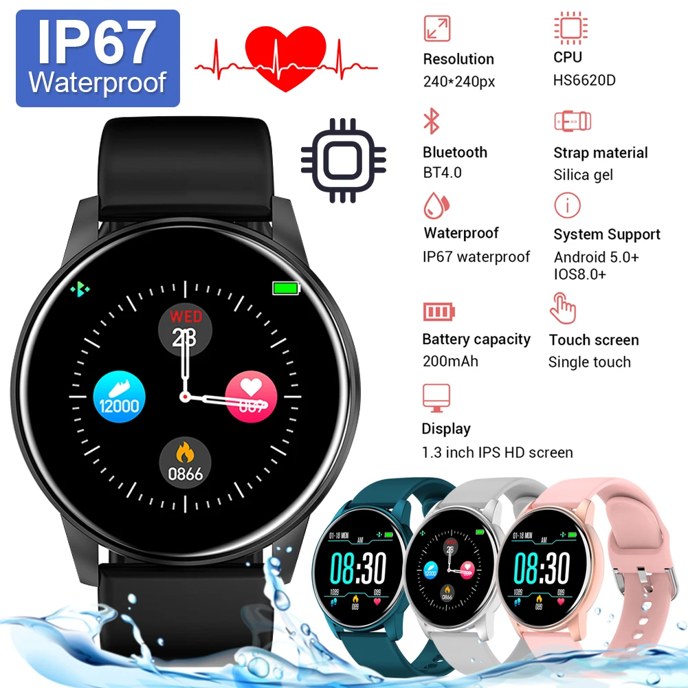 Smart Watch Bluetooth 4.0 1.3" Touch Screen IP67 Music Control Health Message Reminder Smart Wristwatch Multiple Program Control
Smart Watch Bluetooth 4.0 1.3" Touch Screen IP67 Music Control Health Message Reminder Smart Wristwatch Multiple Program Control