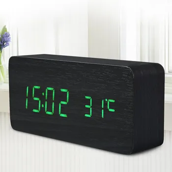 Wooden LED Alarm Clock with Old Style Temperature Sounds Control Calendar LED Display Electronic Desktop Digital Table Clocks
Wooden LED Alarm Clock with Old Style Temperature Sounds Control Calendar LED Display Electronic Desktop Digital Table Clocks
