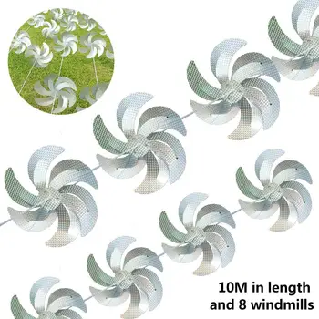 10M Bird Repellent Windmill Durable Beautiful Reflective Bird Scare Deterrent Driving Windmill String For Courtyard Garden Decor
10M Bird Repellent Windmill Durable Beautiful Reflective Bird Scare Deterrent Driving Windmill String For Courtyard Garden Decor