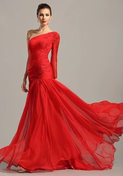 red chiffon long Prom Scoop Vestidos De Baile Sheer Top Party Gown lace Graduation sexy one shoulder mother of the bride dress
red chiffon long Prom Scoop Vestidos De Baile Sheer Top Party Gown lace Graduation sexy one shoulder mother of the bride dress