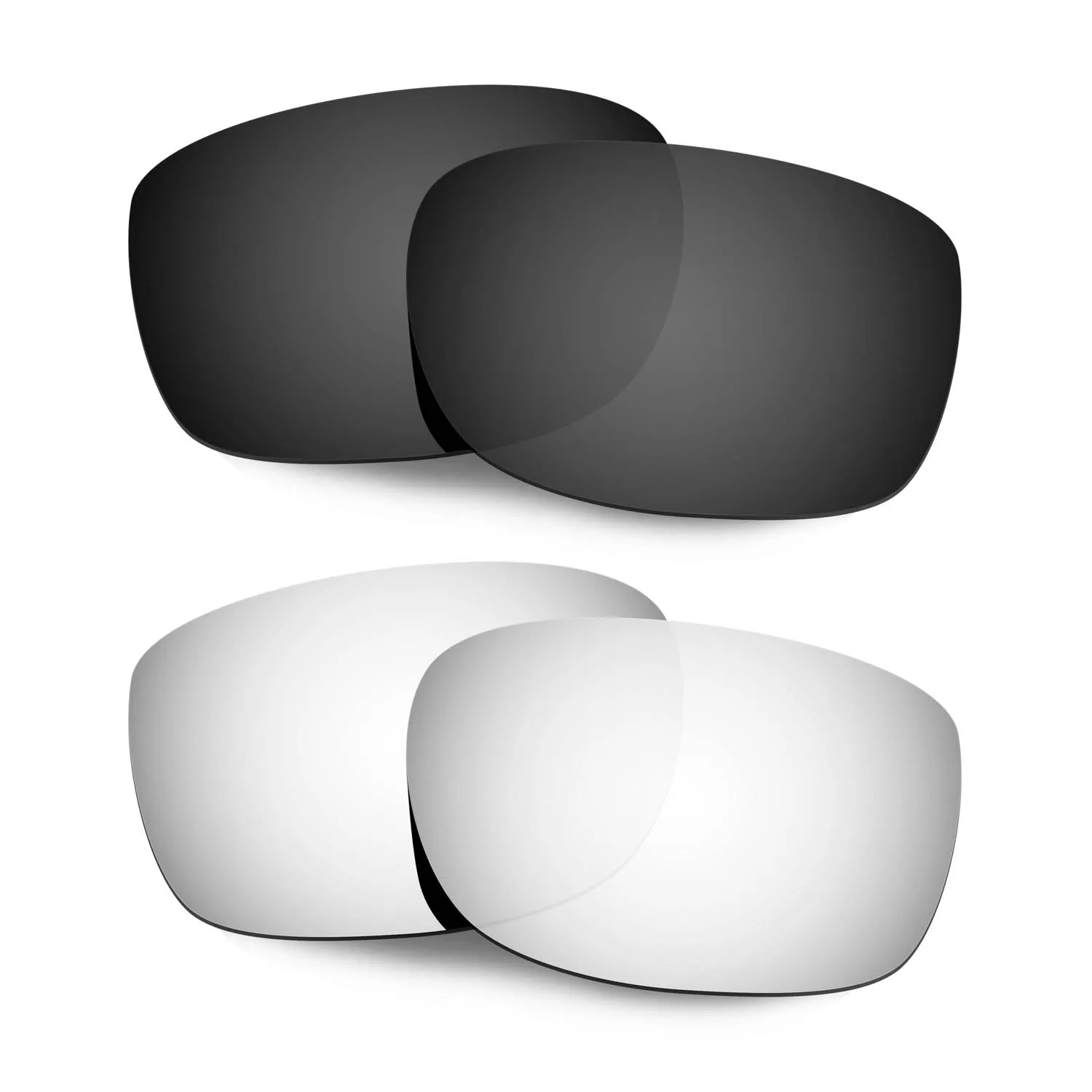 

Hkuco Replacement Polarized Lenses For Straightlink Sunglasses - Black&Silver 2 Pairs