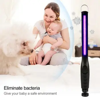 Household germicidal lamp Portable UV Sterilizer Handheld disinfection stick Mask Cleaning Tool 30 Light Beads For Home 
Household germicidal lamp Portable UV Sterilizer Handheld disinfection stick Mask Cleaning Tool 30 Light Beads For Home