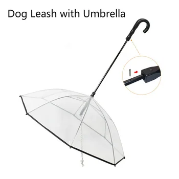 Pet Rain Gear with Dog Leads Useful Transparent PE Pet Umbrella Small Dog Leash with Umbrella Comfortable in Rain Snowing
Pet Rain Gear with Dog Leads Useful Transparent PE Pet Umbrella Small Dog Leash with Umbrella Comfortable in Rain Snowing