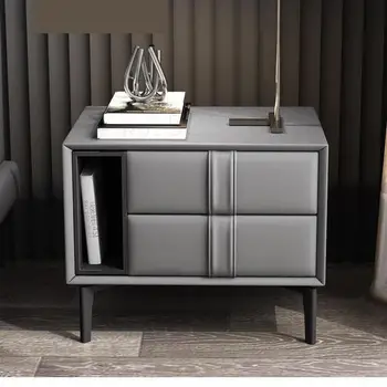 Russia imported pine simple modern drawer leather art storage bedside table
Russia imported pine simple modern drawer leather art storage bedside table