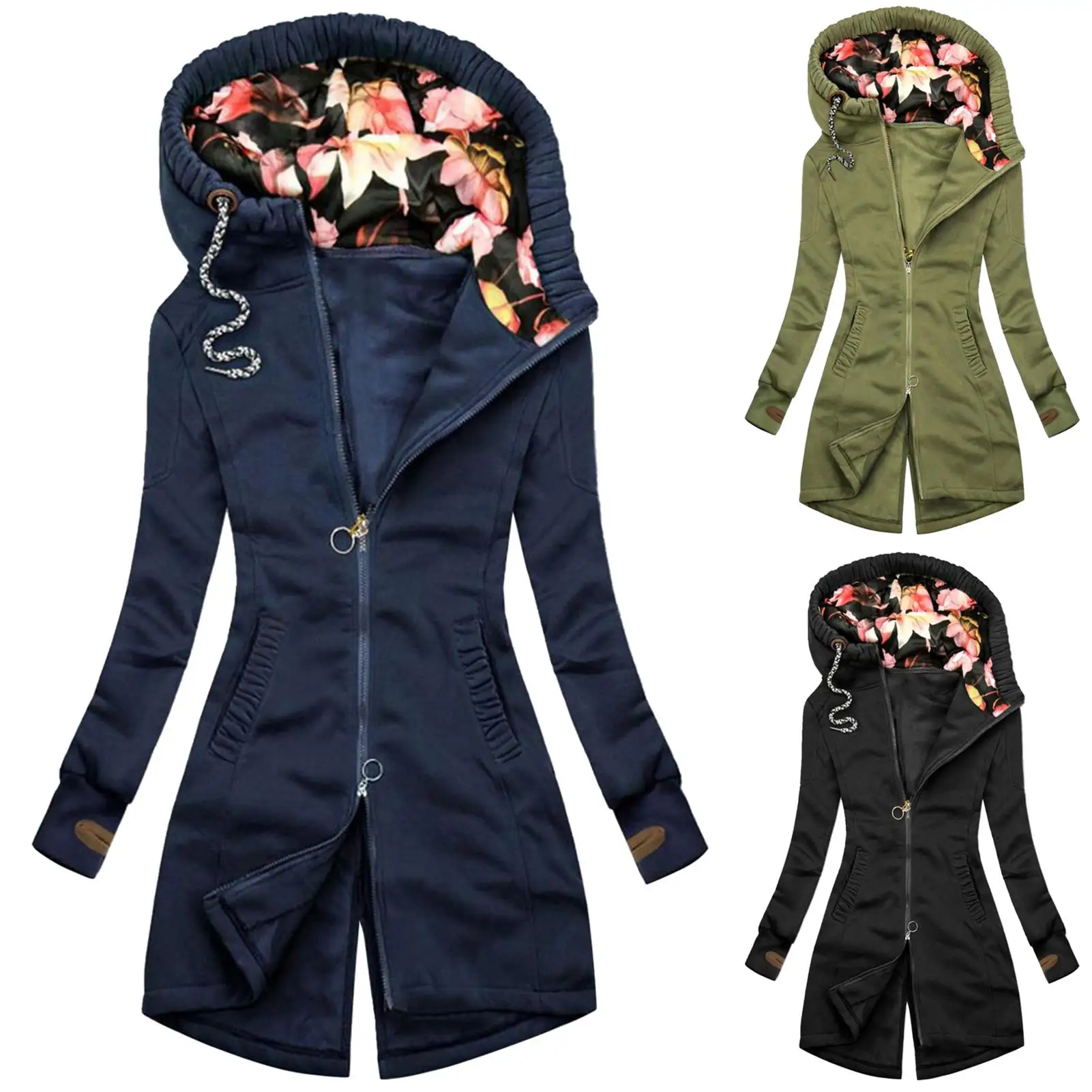 Autumn Winter Women Long Sleeve Coat Zip Irregular Floral Print Hood Jacket Floral Print Hood Jacket Coat Jacket Coat Wholesales
Autumn Winter Women Long Sleeve Coat Zip Irregular Floral Print Hood Jacket Floral Print Hood Jacket Coat Jacket Coat Wholesales