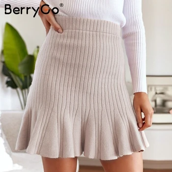 BerryGo A-line high waist women mini knitted skirt Casual party ladies mermaid skirt Autumn winter female ruffled short skirt
BerryGo A-line high waist women mini knitted skirt Casual party ladies mermaid skirt Autumn winter female ruffled short skirt