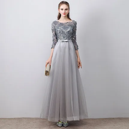 Banquet Evening Gown 2019 New Style Spring And Autumn Nobility Elegant Long Slim Fit Gray Half-sleeve Shirt Bridesmaid Dress Wom
Banquet Evening Gown 2019 New Style Spring And Autumn Nobility Elegant Long Slim Fit Gray Half-sleeve Shirt Bridesmaid Dress Wom
