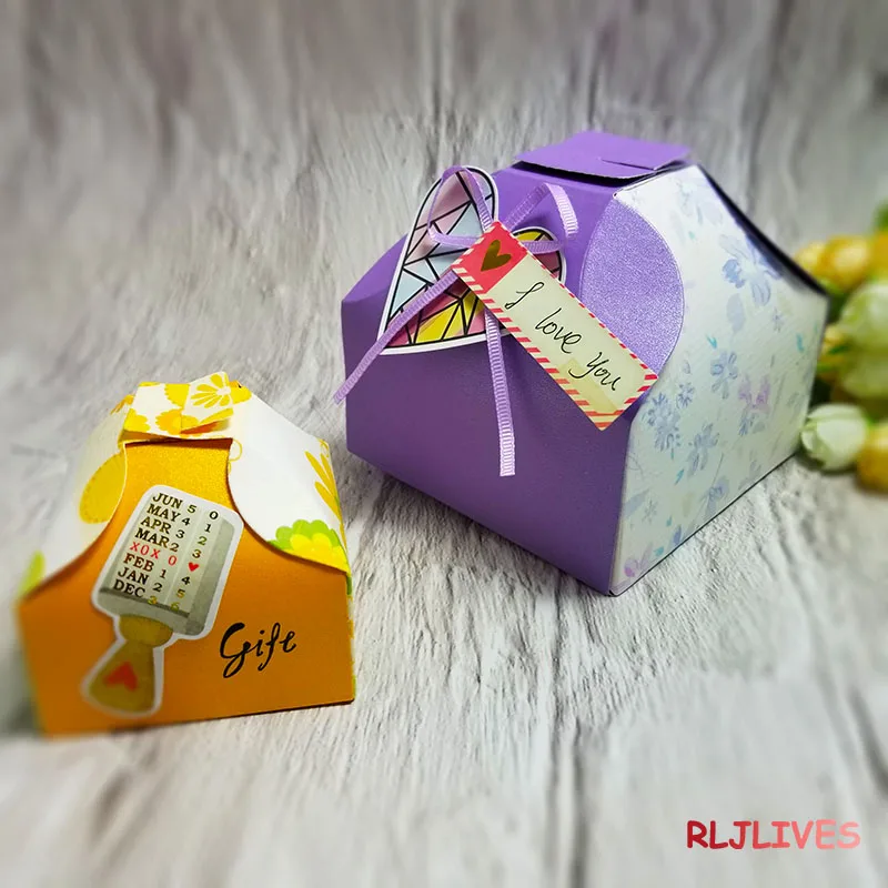 2 комплекта мини-шоколадная коробка металлические режущие трафареты для DIY штамп