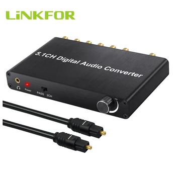 LiNKFOR 192kHz DAC Support AC-3/ DTS Digital Optical Coaxial Toslink to 5.1CH FL/FR/SL/SR/CC/SUB For HDTV PS3 PS4 DVD
LiNKFOR 192kHz DAC Support AC-3/ DTS Digital Optical Coaxial Toslink to 5.1CH FL/FR/SL/SR/CC/SUB For HDTV PS3 PS4 DVD