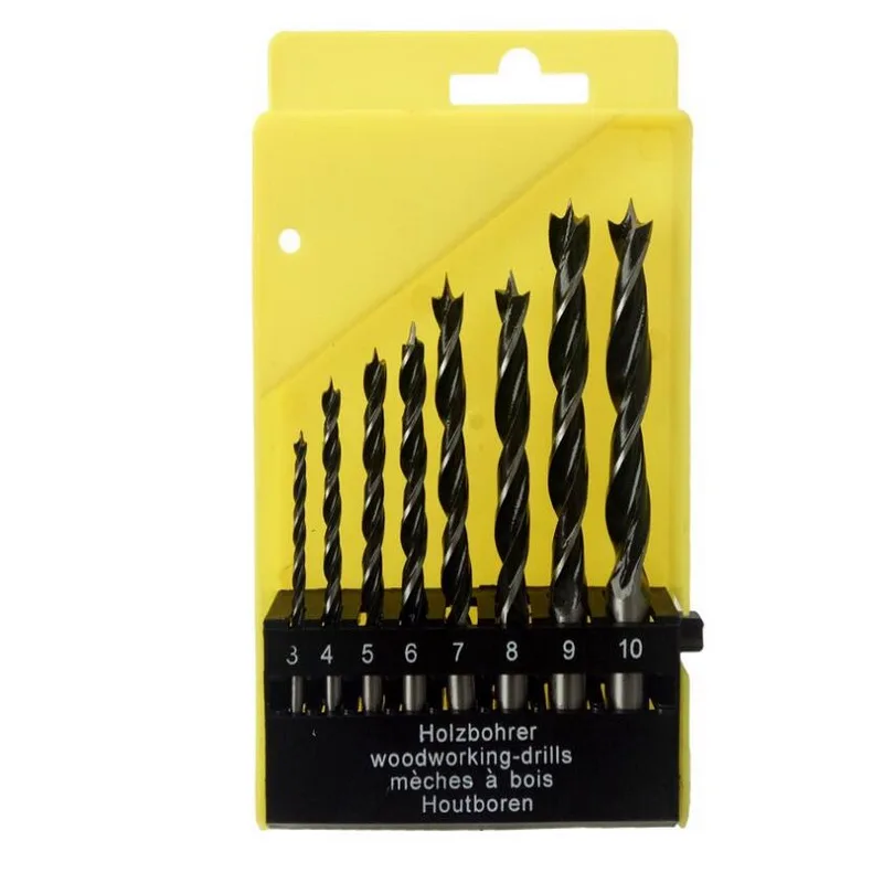 Free Shipping of 8PCS/SET 3points Wood Working Drill Bits 3/4/5/6/7/8/9/10mm Round Shank for Home Decoraiton DIY Wood Working
Free Shipping of 8PCS/SET 3points Wood Working Drill Bits 3/4/5/6/7/8/9/10mm Round Shank for Home Decoraiton DIY Wood Working