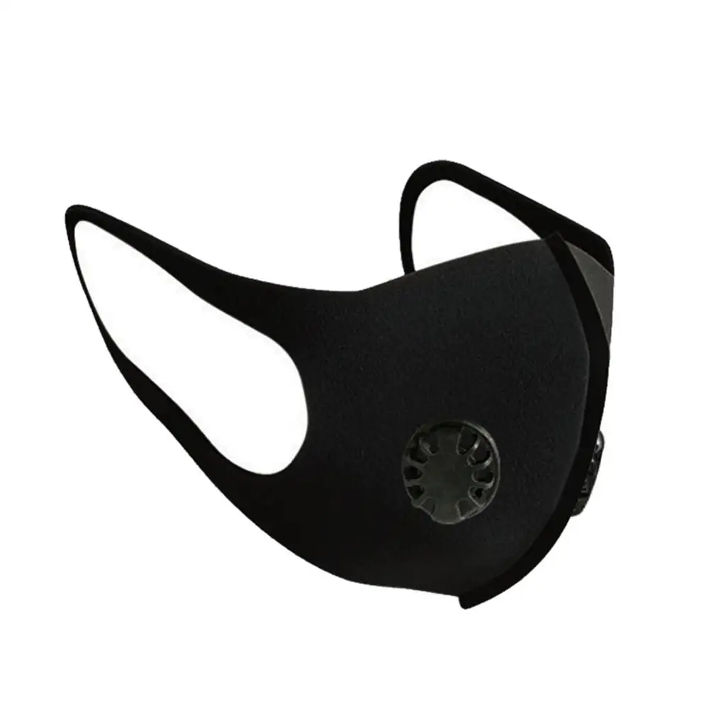 V Unique 3D mesh flter structure Soft high quality multifunctional black mask with double breathing valve and filter pad
V Unique 3D mesh flter structure Soft high quality multifunctional black mask with double breathing valve and filter pad