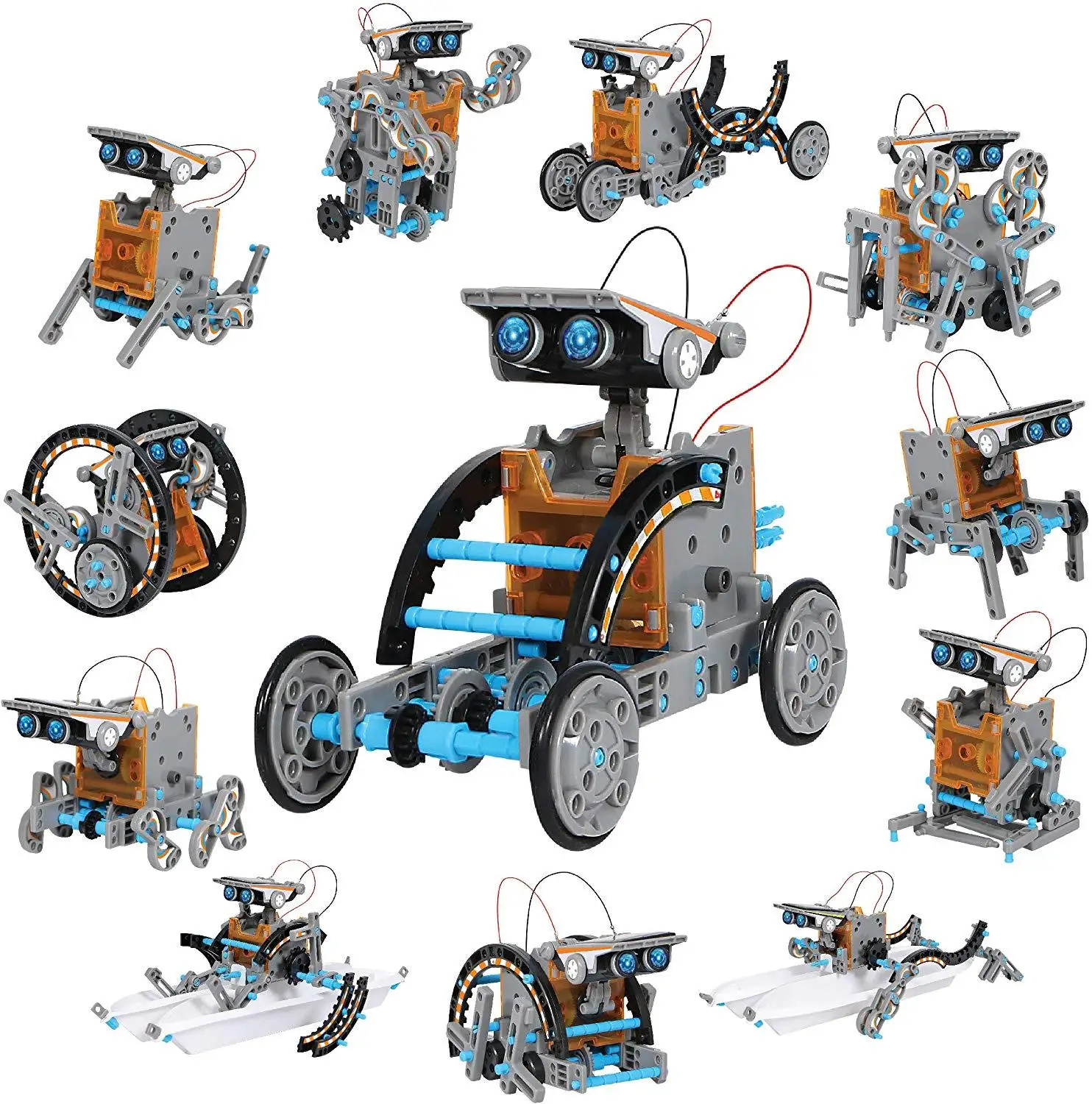 Discovery Kids Mindblown STEM 12-in-1 Solar Robot Creation 190-Piece Kit with Working Solar Powered Motorized Engine and Gears
Discovery Kids Mindblown STEM 12-in-1 Solar Robot Creation 190-Piece Kit with Working Solar Powered Motorized Engine and Gears