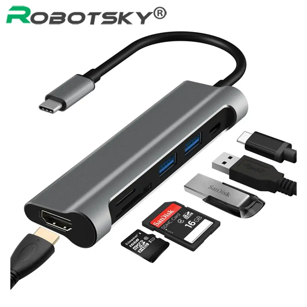 USB C HUB USB C 3.1 To HDMI SD/TF Card Reader Accessories USB Type C Charging 6 Port USB 3.0 HUB USB Splitter For Google Sumsung
USB C HUB USB C 3.1 To HDMI SD/TF Card Reader Accessories USB Type C Charging 6 Port USB 3.0 HUB USB Splitter For Google Sumsung