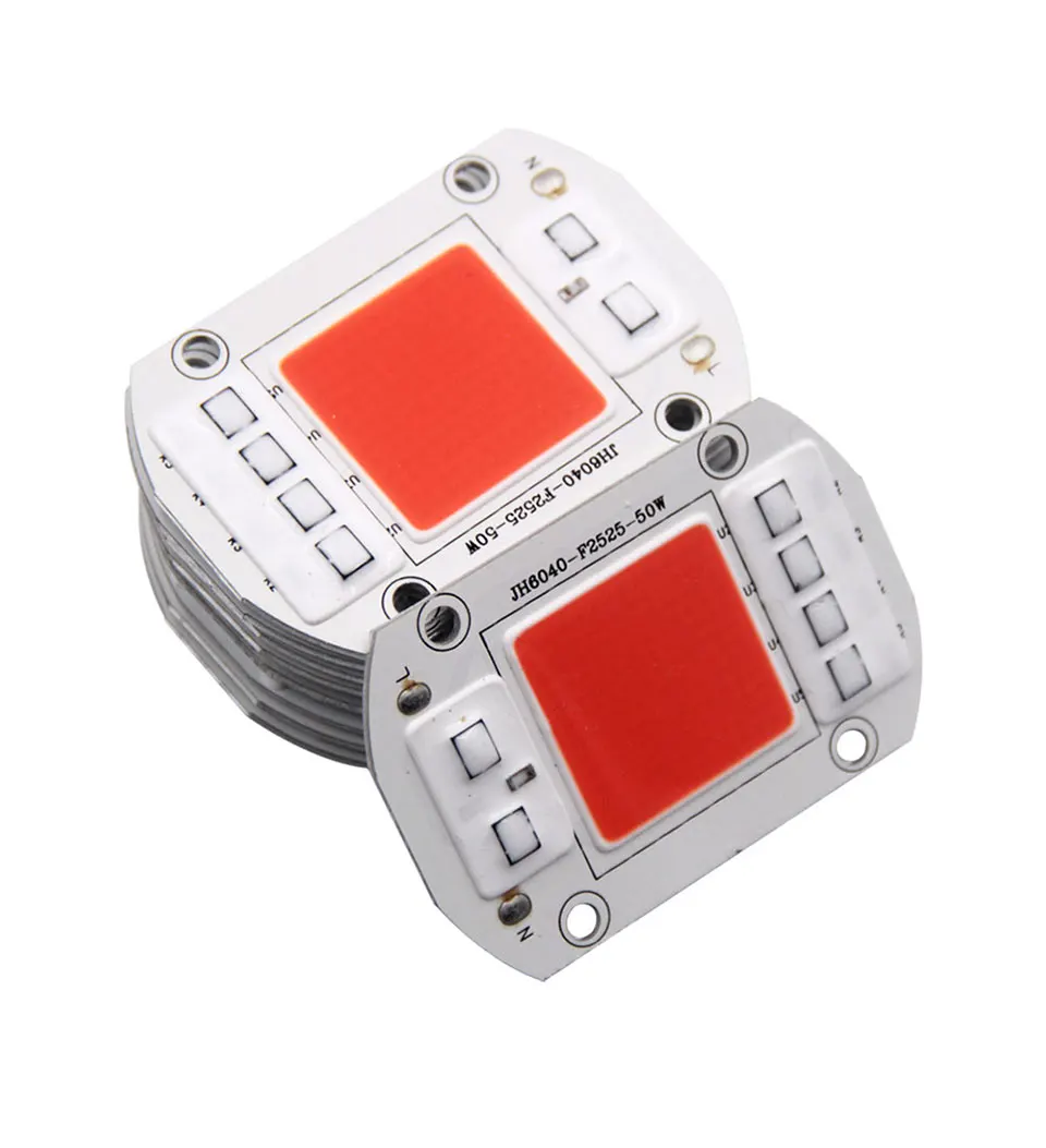 Driverless Smart IC AC 110V 220V Full Spectrum COB LED Light Chip for Floodlights Plant Grow Lamp 20W 30W 50W LED Bulb 60x40mm (9)