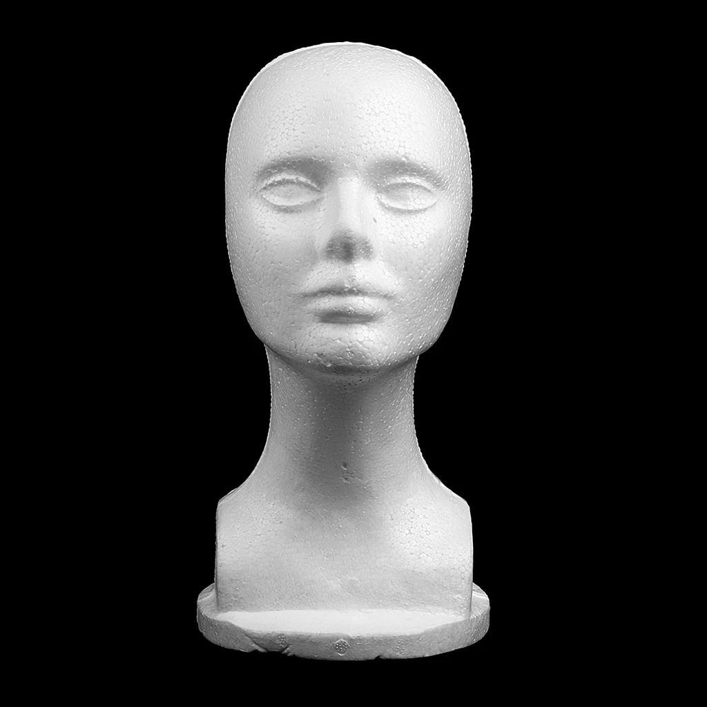 12'' Female Foam Mannequin Manikin Head Model Wig Glasses Store Window Display Stand-White 12'' Female Foam Mannequin Manikin Head Model Wig Glasses Store Window Display Stand-White