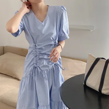 Restoring ancient ways will draw string light ripe temperament v-neck drape irregular tail swing show thin waist dress three col
Restoring ancient ways will draw string light ripe temperament v-neck drape irregular tail swing show thin waist dress three col