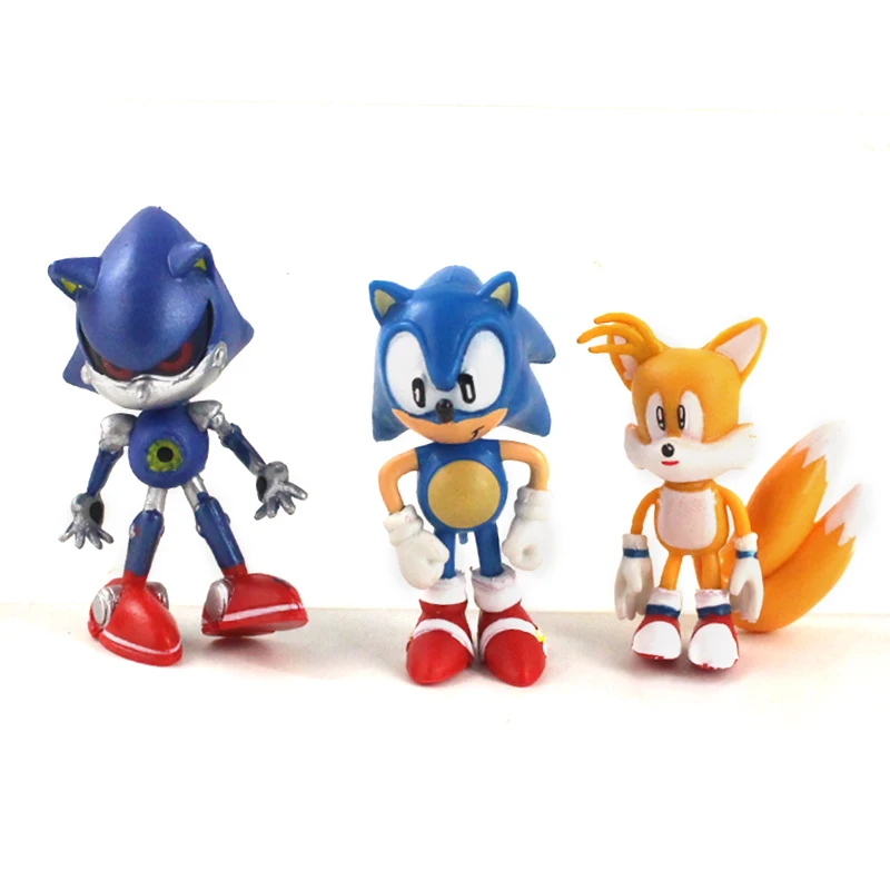 5-7cm 6pcs/set Sonic Boom Rare Dr Eggman Shadow Tails Characters PVC Sonic Action Figures Model Toy gifts for children