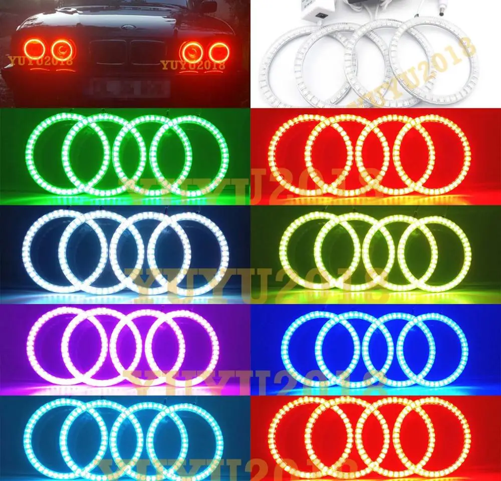 Радиочастотный RGB светодиодный галогенный кольцевой светильник подходит для BMW