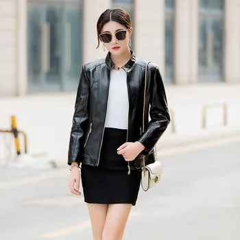 European Style PU Leather Jacket 2020 New Spring Autumn Winter Motorcycle Leather Outwear Women Slim Biker Coat Basic Streetwear
European Style PU Leather Jacket 2020 New Spring Autumn Winter Motorcycle Leather Outwear Women Slim Biker Coat Basic Streetwear