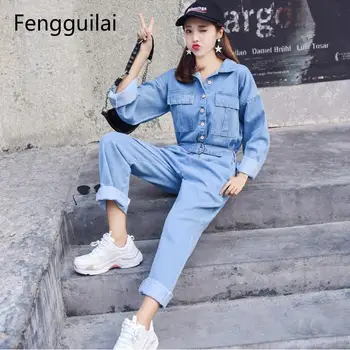 Fashion Streetwear Style Denim Overalls Women 2020 Autumn Long Sleeve Bodysuit High Waist Jeans Bodycon Romper Wide Leg Jumpsuit
Fashion Streetwear Style Denim Overalls Women 2020 Autumn Long Sleeve Bodysuit High Waist Jeans Bodycon Romper Wide Leg Jumpsuit