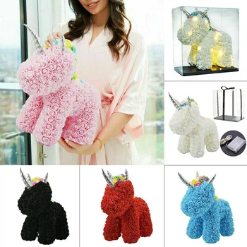 Lovely LED Rose Unicorn Soap Foam Artificial Flowers Toys Unicorn In Gift Box Holiday Christmas Presents Room Decor for Girls
Lovely LED Rose Unicorn Soap Foam Artificial Flowers Toys Unicorn In Gift Box Holiday Christmas Presents Room Decor for Girls