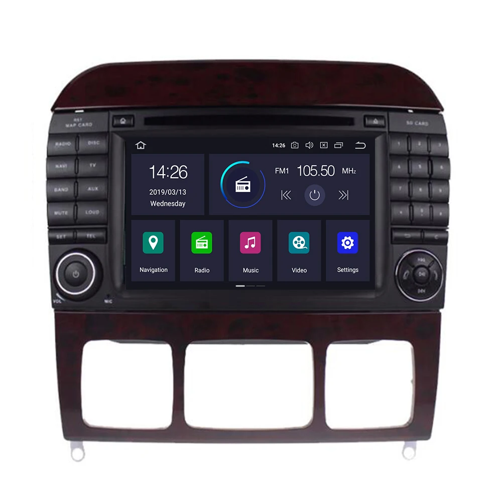 Octa Core Android 10 автомобильный DVD-плеер для Mercedes Benz S CL Class W220 W215 1998-2005 9 CL600 CL55