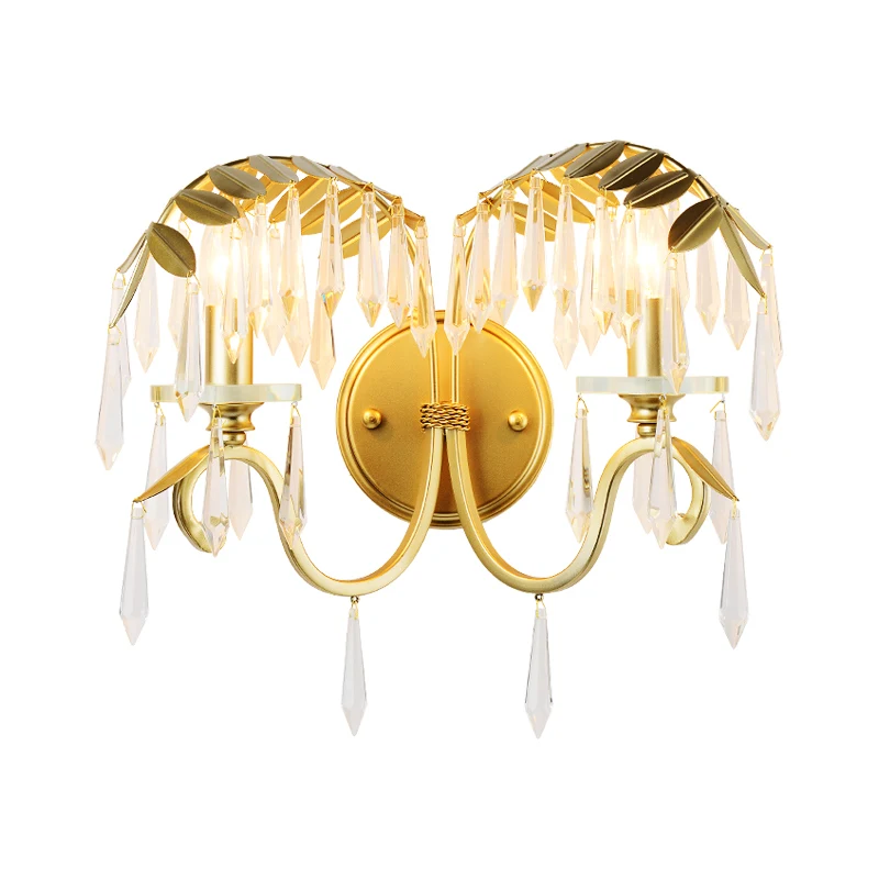 Crystal wall lamp American living room bedroom dining room wall lamp corridor leaf wall lamp bathroom light wall lights for home
Crystal wall lamp American living room bedroom dining room wall lamp corridor leaf wall lamp bathroom light wall lights for home