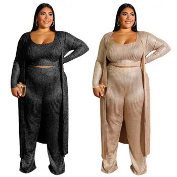 3 Piece Set Women Crop Top Vest Bra Strech Glitter Long Pants Cardigan Suit Jumpsuit Set Suits Streetwear Clothing Plus Size New
3 Piece Set Women Crop Top Vest Bra Strech Glitter Long Pants Cardigan Suit Jumpsuit Set Suits Streetwear Clothing Plus Size New