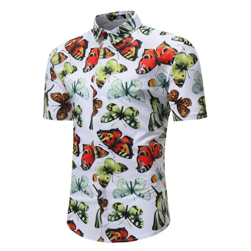 MODA VELOCE Butterfly Print Hawaiian Shirt Men Casual Checked Shirts Men Short Sleeve Button Shirt Men 
MODA VELOCE Butterfly Print Hawaiian Shirt Men Casual Checked Shirts Men Short Sleeve Button Shirt Men